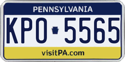 PA license plate KPO5565