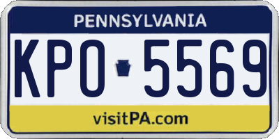 PA license plate KPO5569