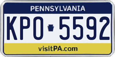 PA license plate KPO5592