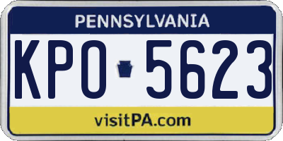 PA license plate KPO5623