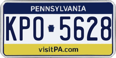 PA license plate KPO5628