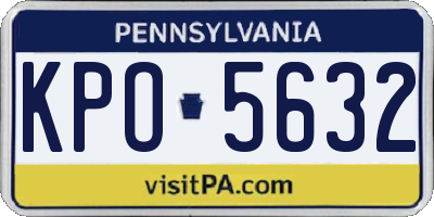 PA license plate KPO5632