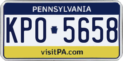 PA license plate KPO5658