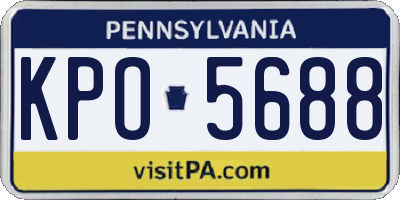 PA license plate KPO5688