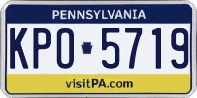 PA license plate KPO5719