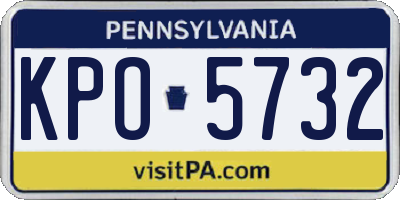 PA license plate KPO5732