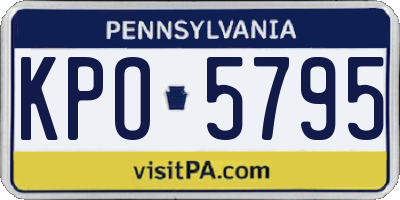 PA license plate KPO5795