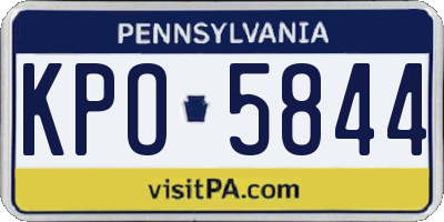 PA license plate KPO5844