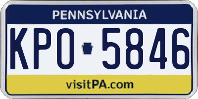 PA license plate KPO5846