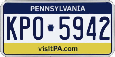 PA license plate KPO5942