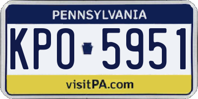 PA license plate KPO5951
