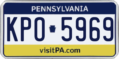 PA license plate KPO5969