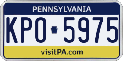 PA license plate KPO5975
