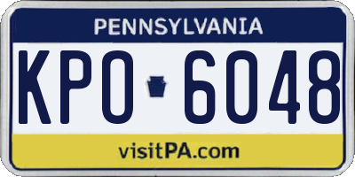 PA license plate KPO6048