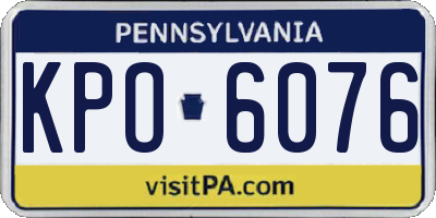 PA license plate KPO6076