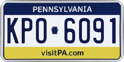 PA license plate KPO6091