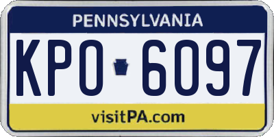 PA license plate KPO6097