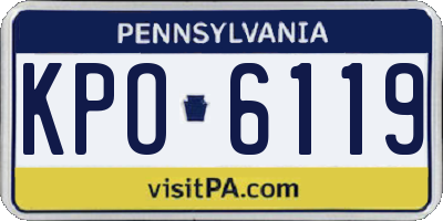 PA license plate KPO6119