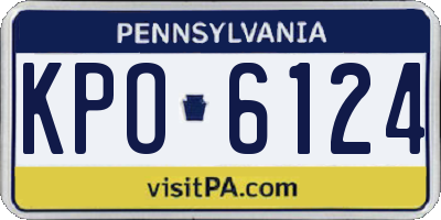 PA license plate KPO6124