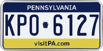 PA license plate KPO6127