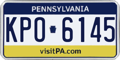 PA license plate KPO6145