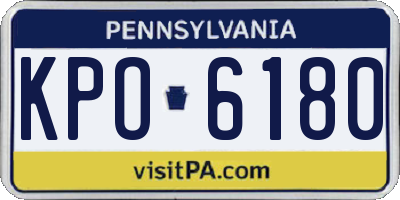 PA license plate KPO6180