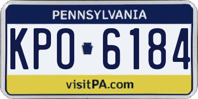 PA license plate KPO6184
