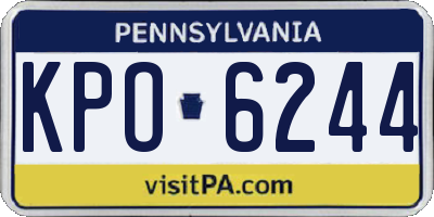 PA license plate KPO6244