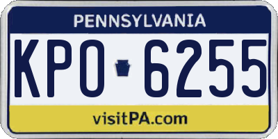 PA license plate KPO6255