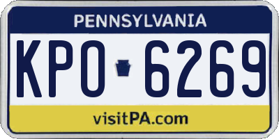 PA license plate KPO6269