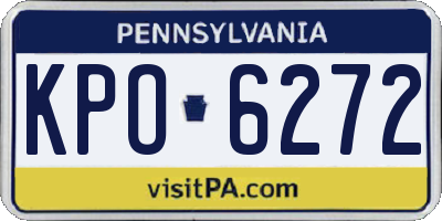 PA license plate KPO6272