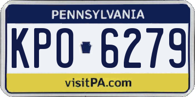 PA license plate KPO6279