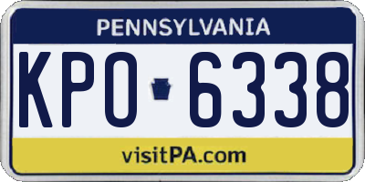 PA license plate KPO6338