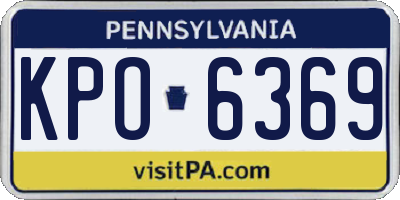 PA license plate KPO6369