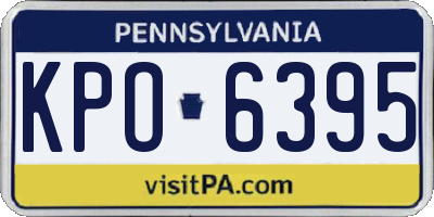 PA license plate KPO6395