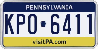 PA license plate KPO6411