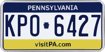 PA license plate KPO6427