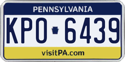 PA license plate KPO6439