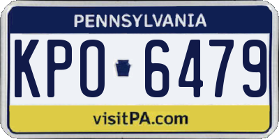 PA license plate KPO6479