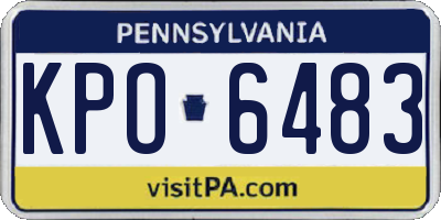 PA license plate KPO6483