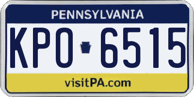 PA license plate KPO6515