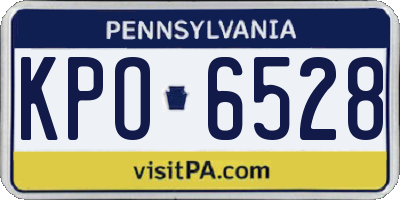 PA license plate KPO6528