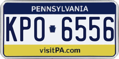 PA license plate KPO6556