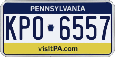 PA license plate KPO6557