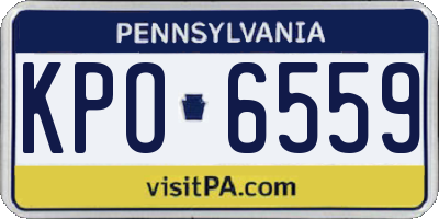 PA license plate KPO6559
