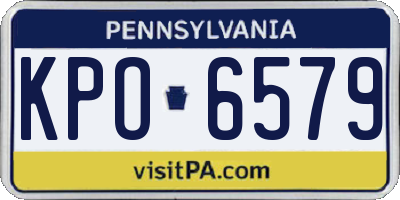 PA license plate KPO6579