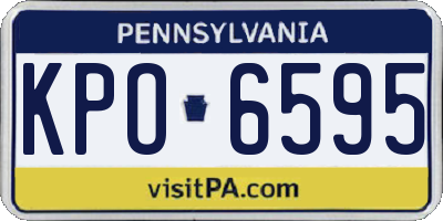 PA license plate KPO6595