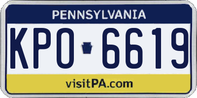 PA license plate KPO6619