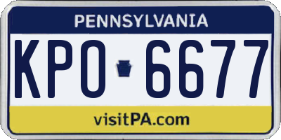 PA license plate KPO6677