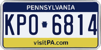 PA license plate KPO6814